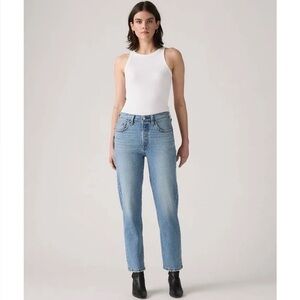 Levi’s 501 Woman Blue Classic High Rise Straight Crop Jeans US32 Contemporary